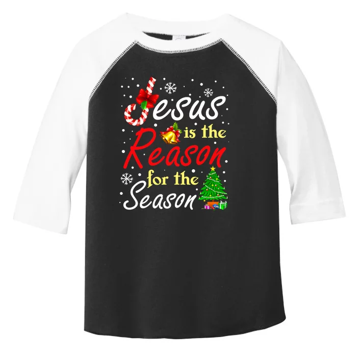 Christian Jesus The Reason Christmas Stocking Stuffer Toddler Fine Jersey T-Shirt