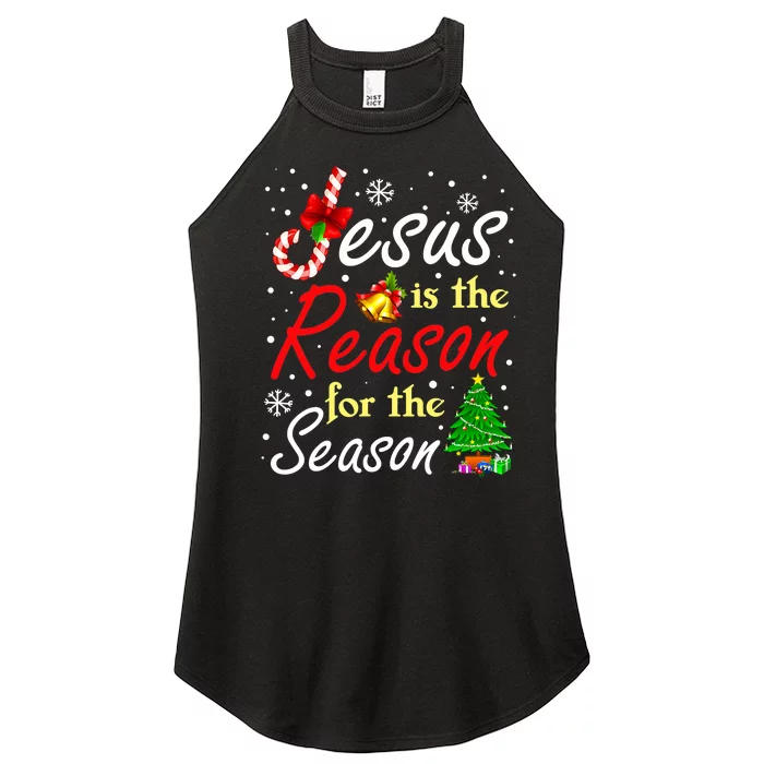 Christian Jesus The Reason Christmas Stocking Stuffer Women’s Perfect Tri Rocker Tank