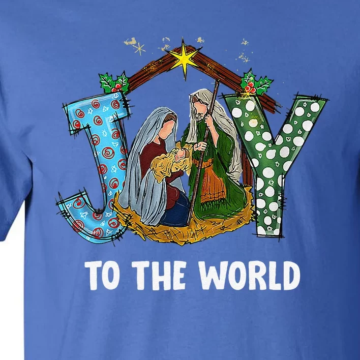 Christmas Joy To The World Baby Jesus Religious Christian Tall T-Shirt