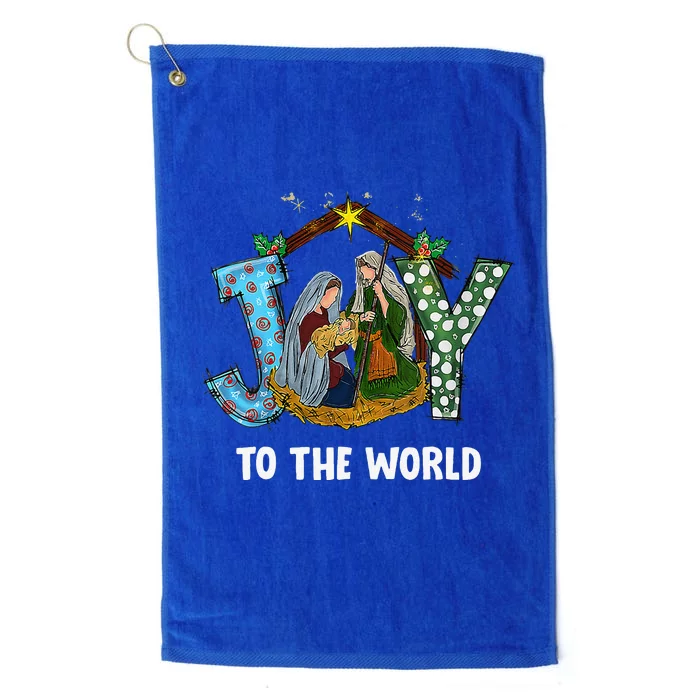 Christmas Joy To The World Baby Jesus Religious Christian Platinum Collection Golf Towel