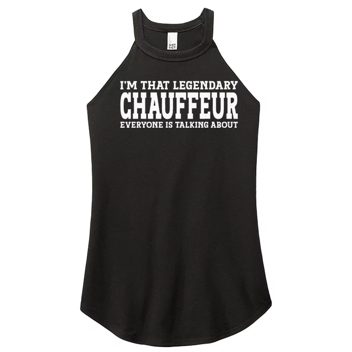 Chauffeur Job Title Employee Funny Worker Chauffeur Women’s Perfect Tri Rocker Tank