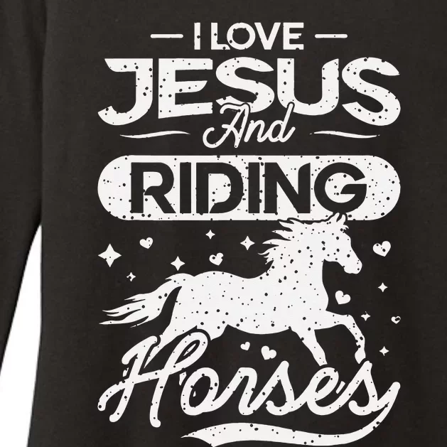 Cool Jesus teen I Love Jesus And Riding Horses Horse Womens CVC Long Sleeve Shirt