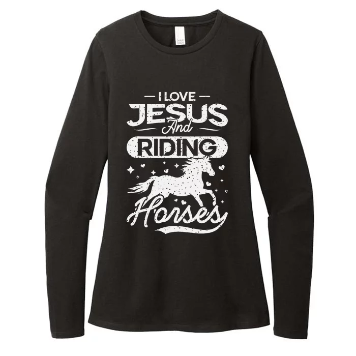 Cool Jesus teen I Love Jesus And Riding Horses Horse Womens CVC Long Sleeve Shirt