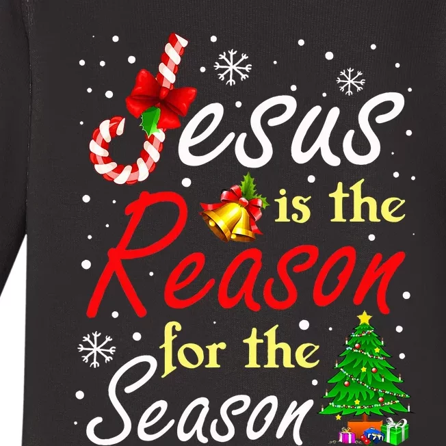 Christian Jesus The Reason Christmas Stocking Stuffer Gifts Baby Long Sleeve Bodysuit