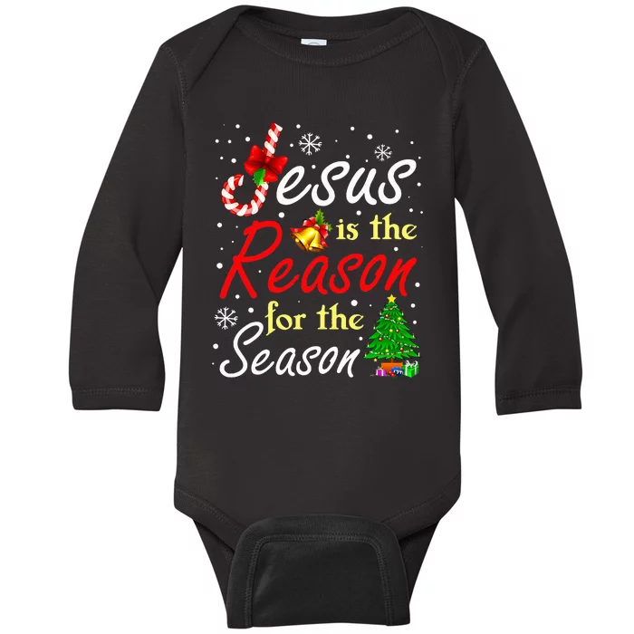 Christian Jesus The Reason Christmas Stocking Stuffer Gifts Baby Long Sleeve Bodysuit