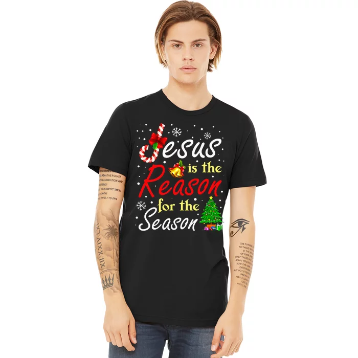 Christian Jesus The Reason Christmas Stocking Stuffer Gifts Premium T-Shirt