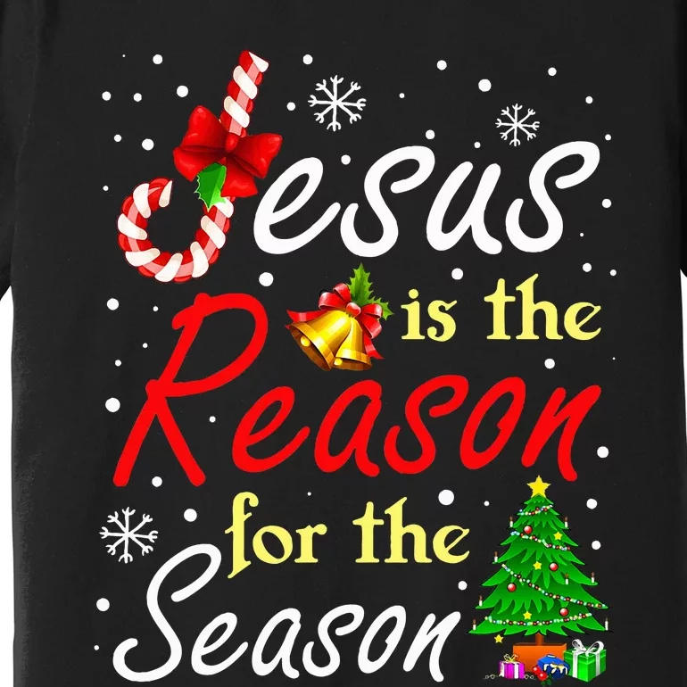 Christian Jesus The Reason Christmas Stocking Stuffer Gifts Premium T-Shirt