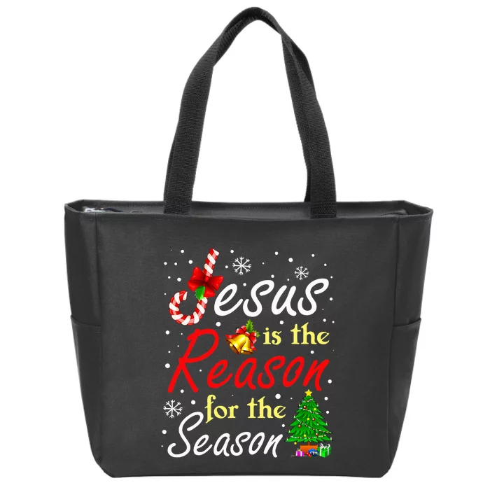 Christian Jesus The Reason Christmas Stocking Stuffer Gifts Zip Tote Bag