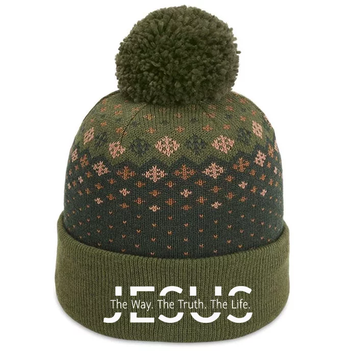 Christ Jesus The Way. The Truth. The Life Blessed Christians The Baniff Cuffed Pom Beanie