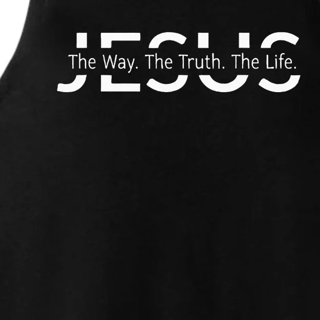 Christ Jesus The Way The Truth The Life Blessed Christians Ladies Tri-Blend Wicking Tank