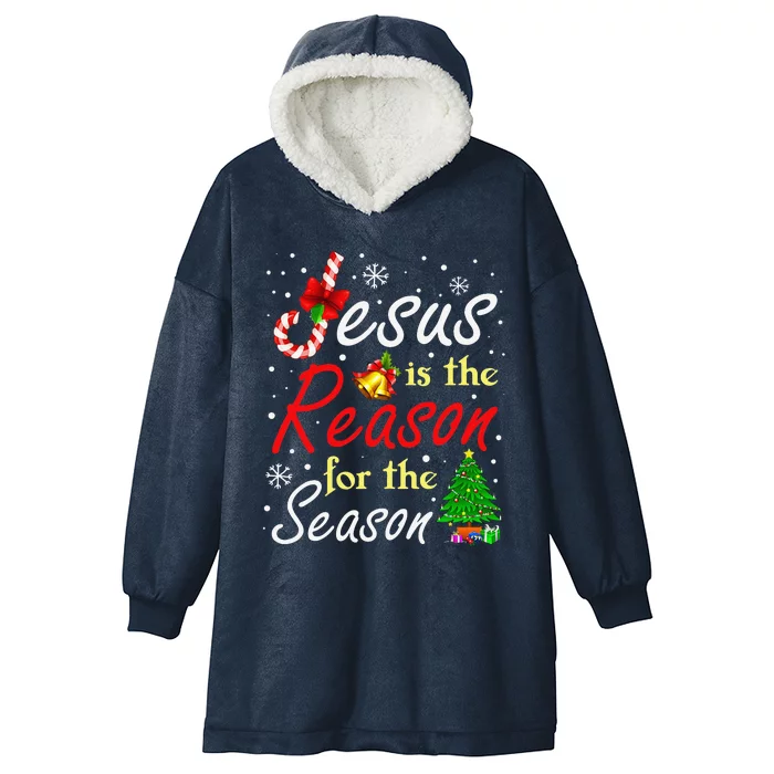 Christian Jesus The Reason Christmas Stocking Stuffer Gifts Hooded Wearable Blanket