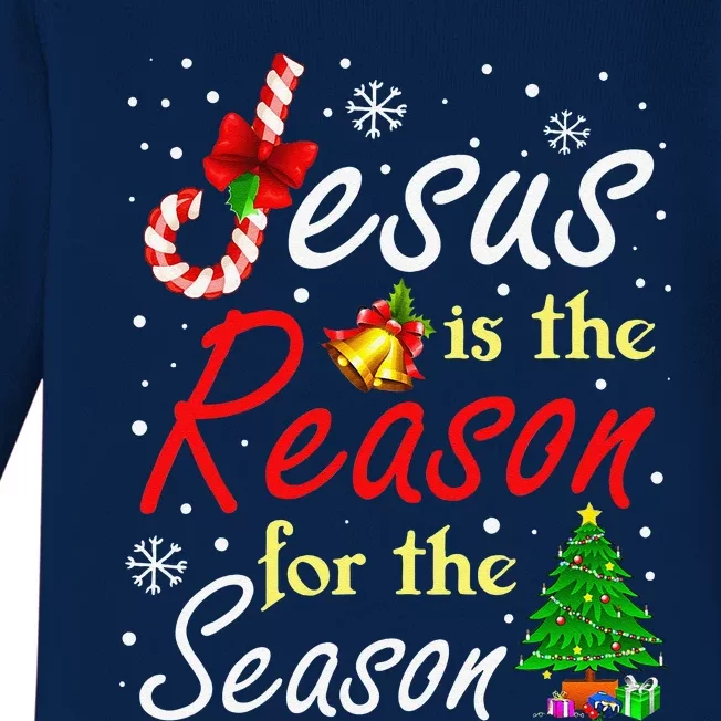 Christian Jesus The Reason Christmas Stocking Stuffer Gifts Baby Long Sleeve Bodysuit