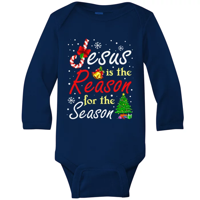 Christian Jesus The Reason Christmas Stocking Stuffer Gifts Baby Long Sleeve Bodysuit