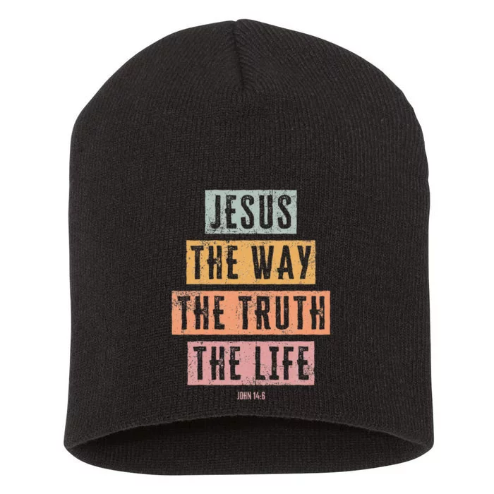 Christian  Jesus The Way Truth Life Short Acrylic Beanie