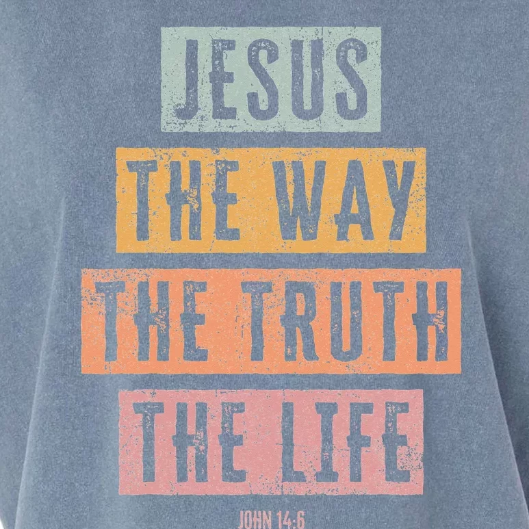 Christian  Jesus The Way Truth Life Garment-Dyed Women's Muscle Tee