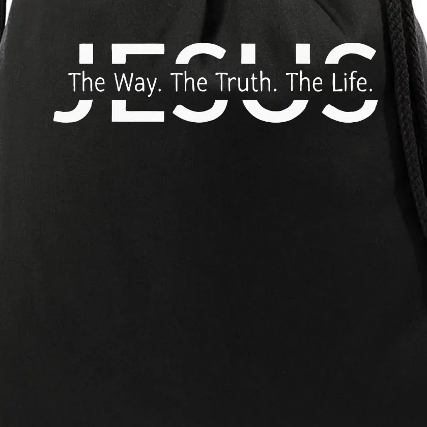 Christ Jesus The Way The Truth The Life Blessed Christians Drawstring Bag