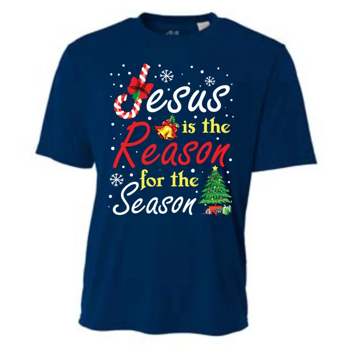 Christian Jesus The Reason Christmas Stocking Stuffer Gifts Cooling Performance Crew T-Shirt