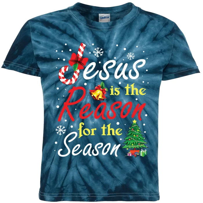 Christian Jesus The Reason Christmas Stocking Stuffer Gifts Kids Tie-Dye T-Shirt