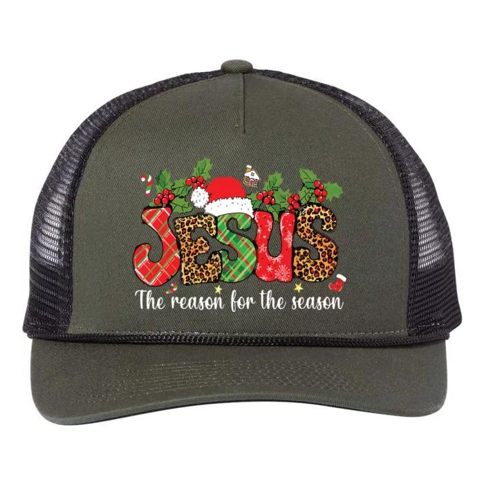 Christian Jesus The Reason Xmas Holiday Season Christmas Retro Rope Trucker Hat Cap