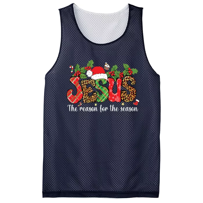 Christian Jesus The Reason Xmas Holiday Season Christmas Mesh Reversible Basketball Jersey Tank