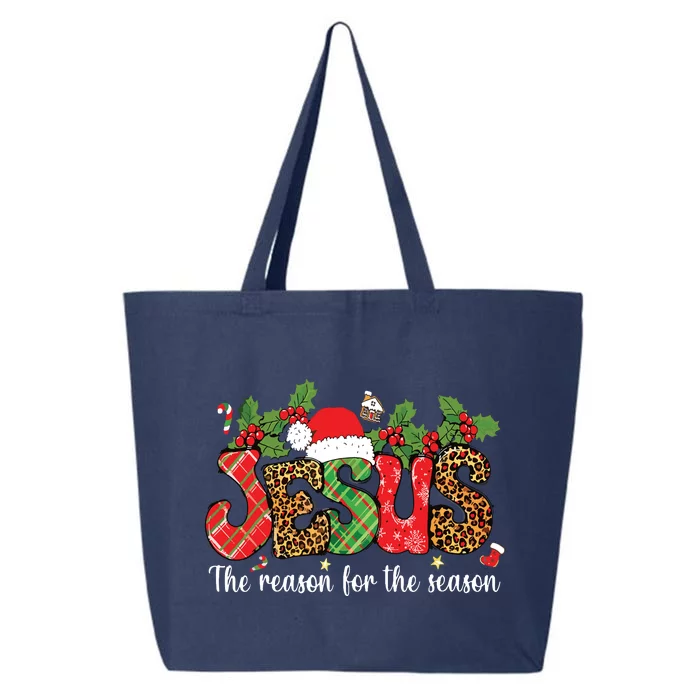 Christian Jesus The Reason Xmas Holiday Season Christmas 25L Jumbo Tote