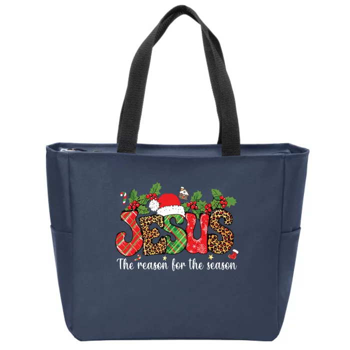 Christian Jesus The Reason Xmas Holiday Season Christmas Zip Tote Bag