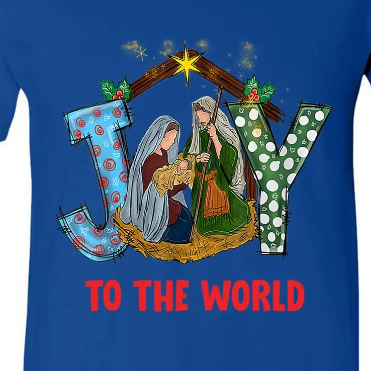 Christmas Joy To The World Jesus Religious Christian Great Gift V-Neck T-Shirt