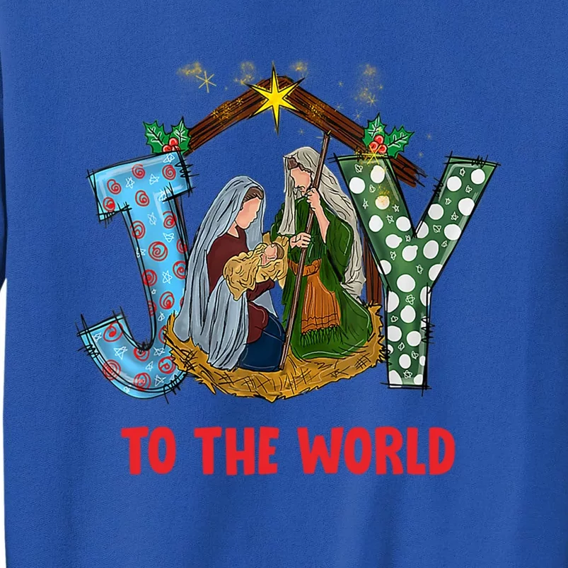 Christmas Joy To The World Jesus Religious Christian Great Gift Tall Sweatshirt