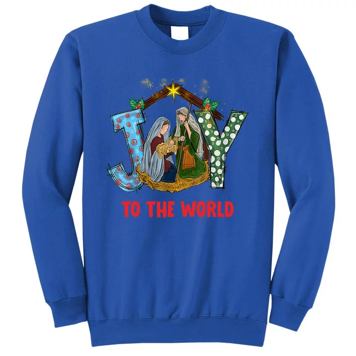 Christmas Joy To The World Jesus Religious Christian Great Gift Tall Sweatshirt