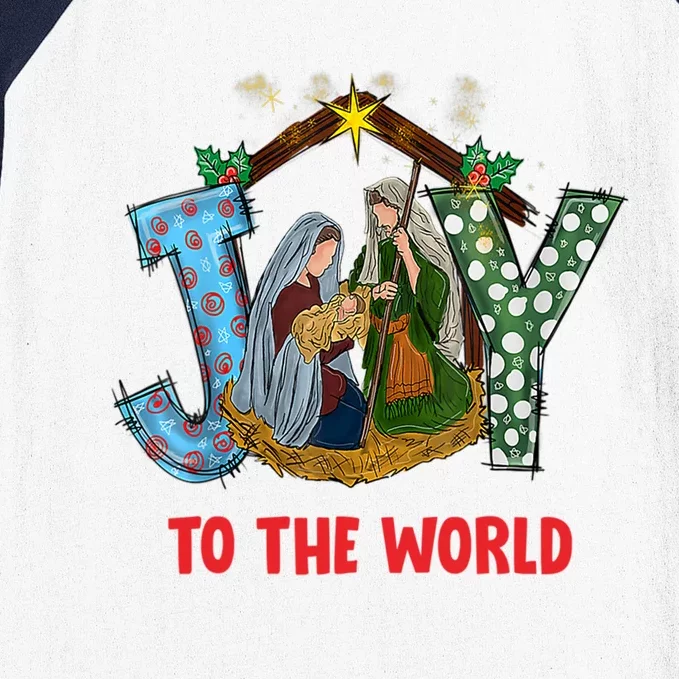 Christmas Joy To The World Jesus Religious Christian Great Gift Baseball Sleeve Shirt