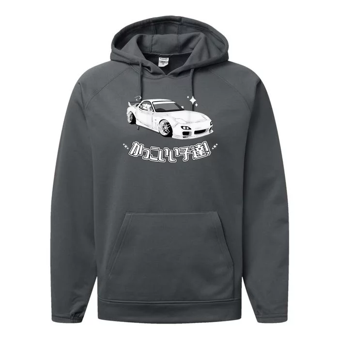 Cool Jdm Tokyo Stance Drift Import Car Performance Fleece Hoodie