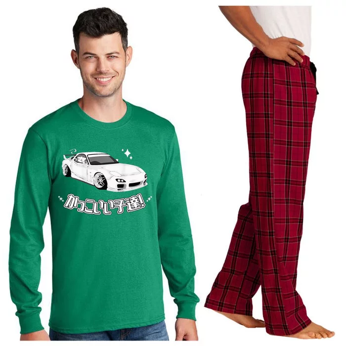 Cool Jdm Tokyo Stance Drift Import Car Long Sleeve Pajama Set