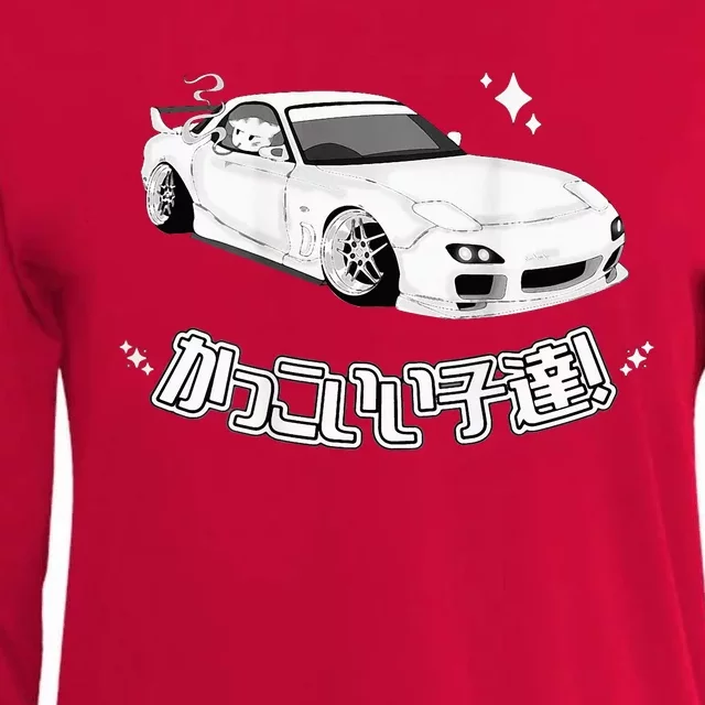 Cool Jdm Tokyo Stance Drift Import Car Womens Cotton Relaxed Long Sleeve T-Shirt