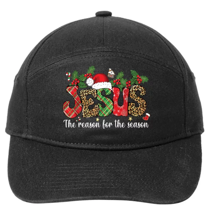 Christian Jesus The Reason Xmas Holiday Season Christmas 7-Panel Snapback Hat