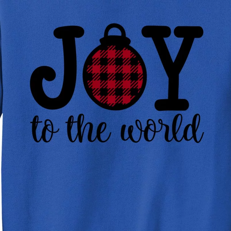 Christmas Joy To The World Christian Plaid Design Gift Tall Sweatshirt