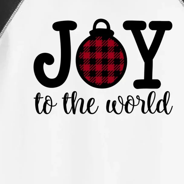 Christmas Joy To The World Christian Plaid Design Gift Toddler Fine Jersey T-Shirt