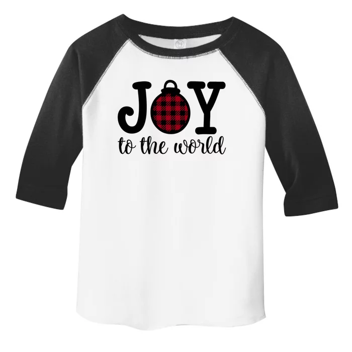 Christmas Joy To The World Christian Plaid Design Gift Toddler Fine Jersey T-Shirt