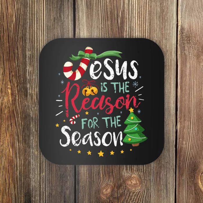 Christian Jesus The Reason Christmas Stocking Stuffer Gift Coaster