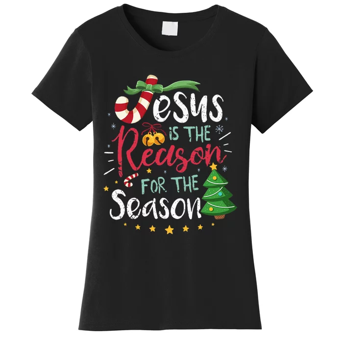 Christian Jesus The Reason Christmas Stocking Stuffer Gift Women's T-Shirt