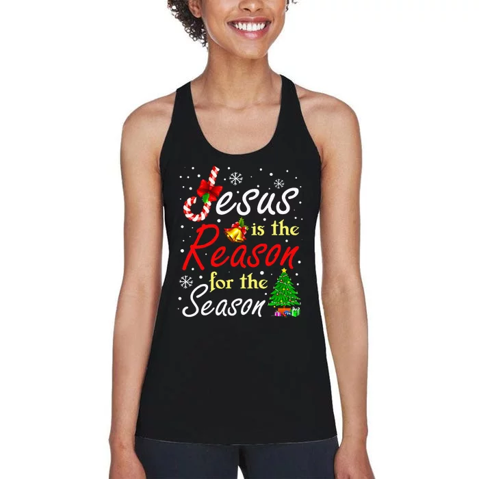 Christian Jesus The Reason Christmas Stocking Stuffer Gifts Women's Racerback Tank