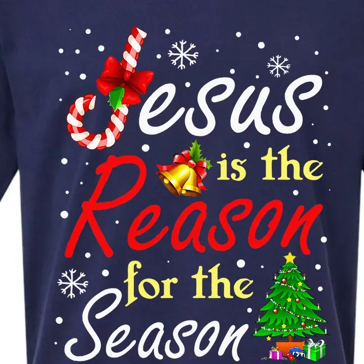 Christian Jesus The Reason Christmas Stocking Stuffer Gifts Sueded Cloud Jersey T-Shirt