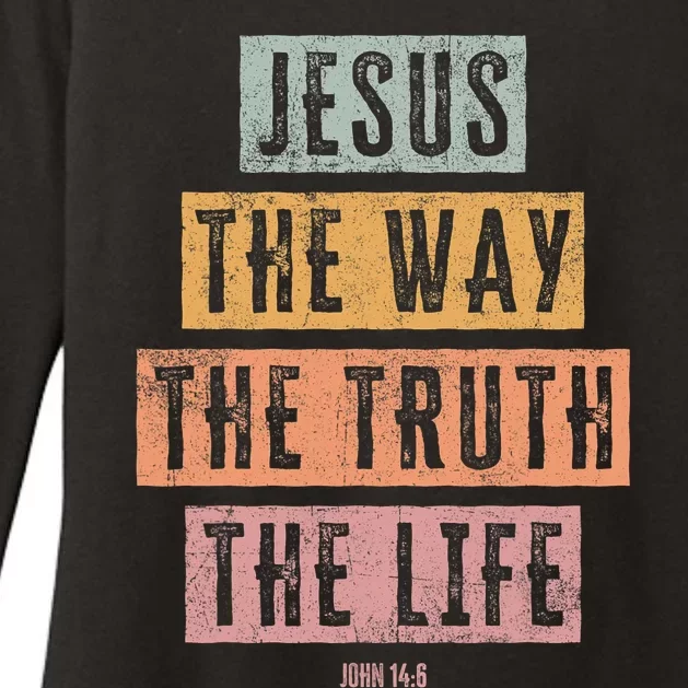 Christian Jesus The Way Truth Life Womens CVC Long Sleeve Shirt