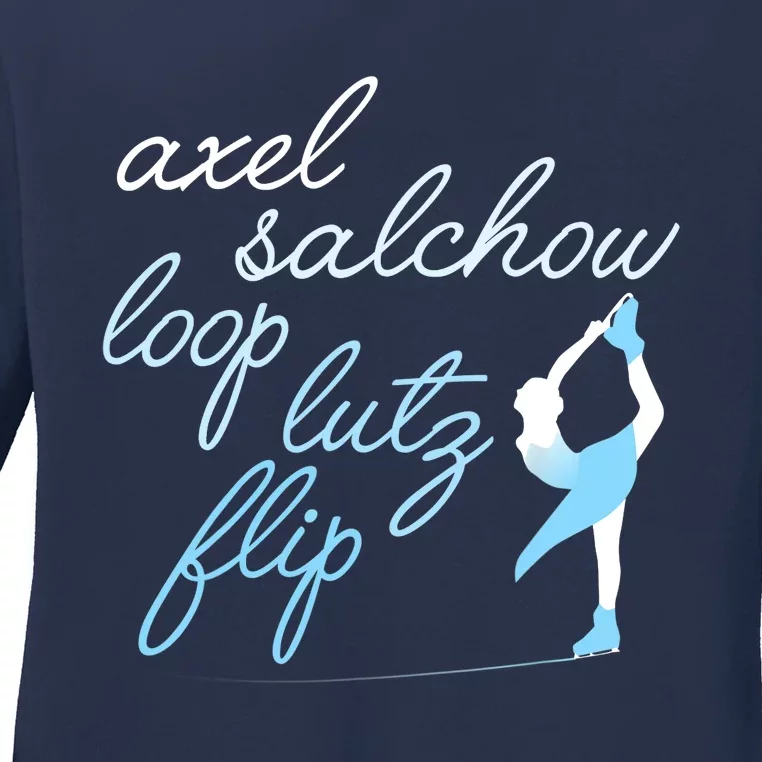 Cute Jump Terms & Skater On Ice Gift Ladies Long Sleeve Shirt