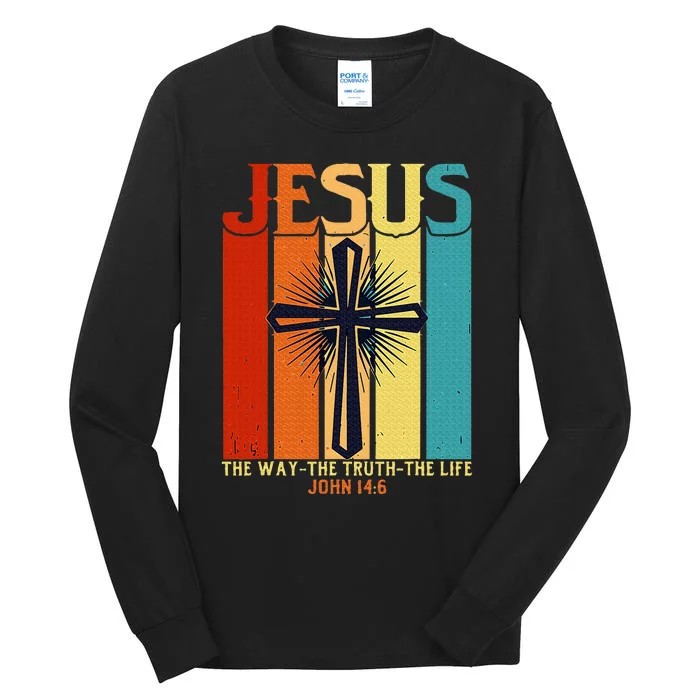 Christian Jesus The Way Truth Life Tall Long Sleeve T-Shirt