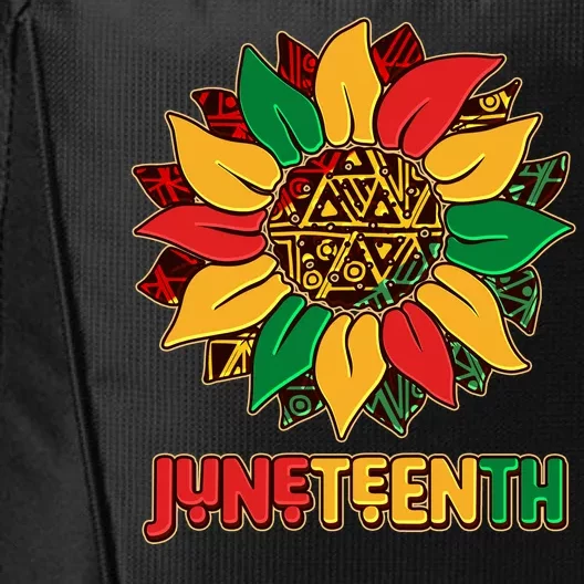 Celebrate Juneteenth Traditional African Pattern Sunflower City Backpack