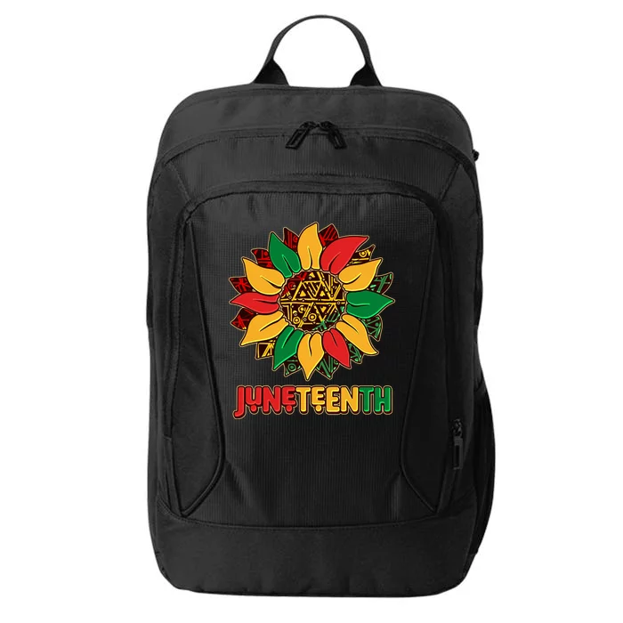 Celebrate Juneteenth Traditional African Pattern Sunflower City Backpack