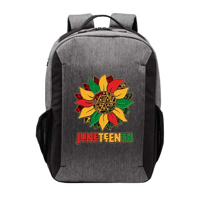 Celebrate Juneteenth Traditional African Pattern Sunflower Vector Backpack