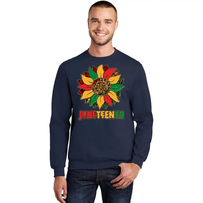 Celebrate Juneteenth Traditional African Pattern Sunflower Sweatshirt