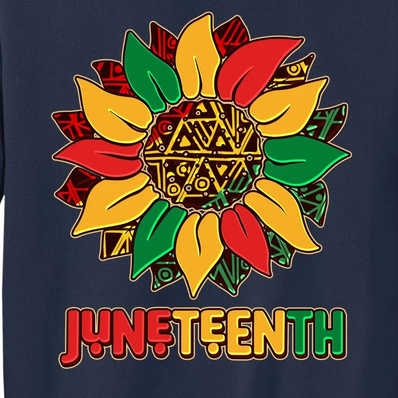 Celebrate Juneteenth Traditional African Pattern Sunflower Sweatshirt