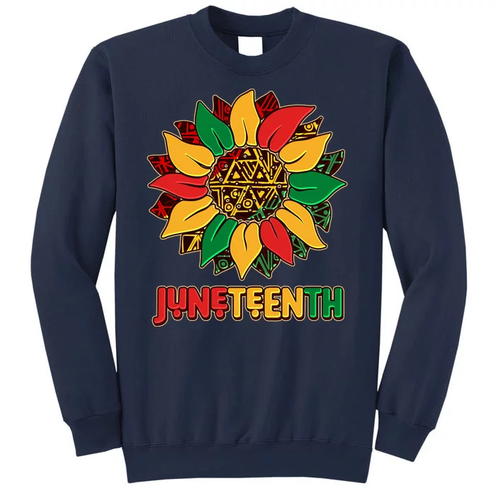 Celebrate Juneteenth Traditional African Pattern Sunflower Sweatshirt